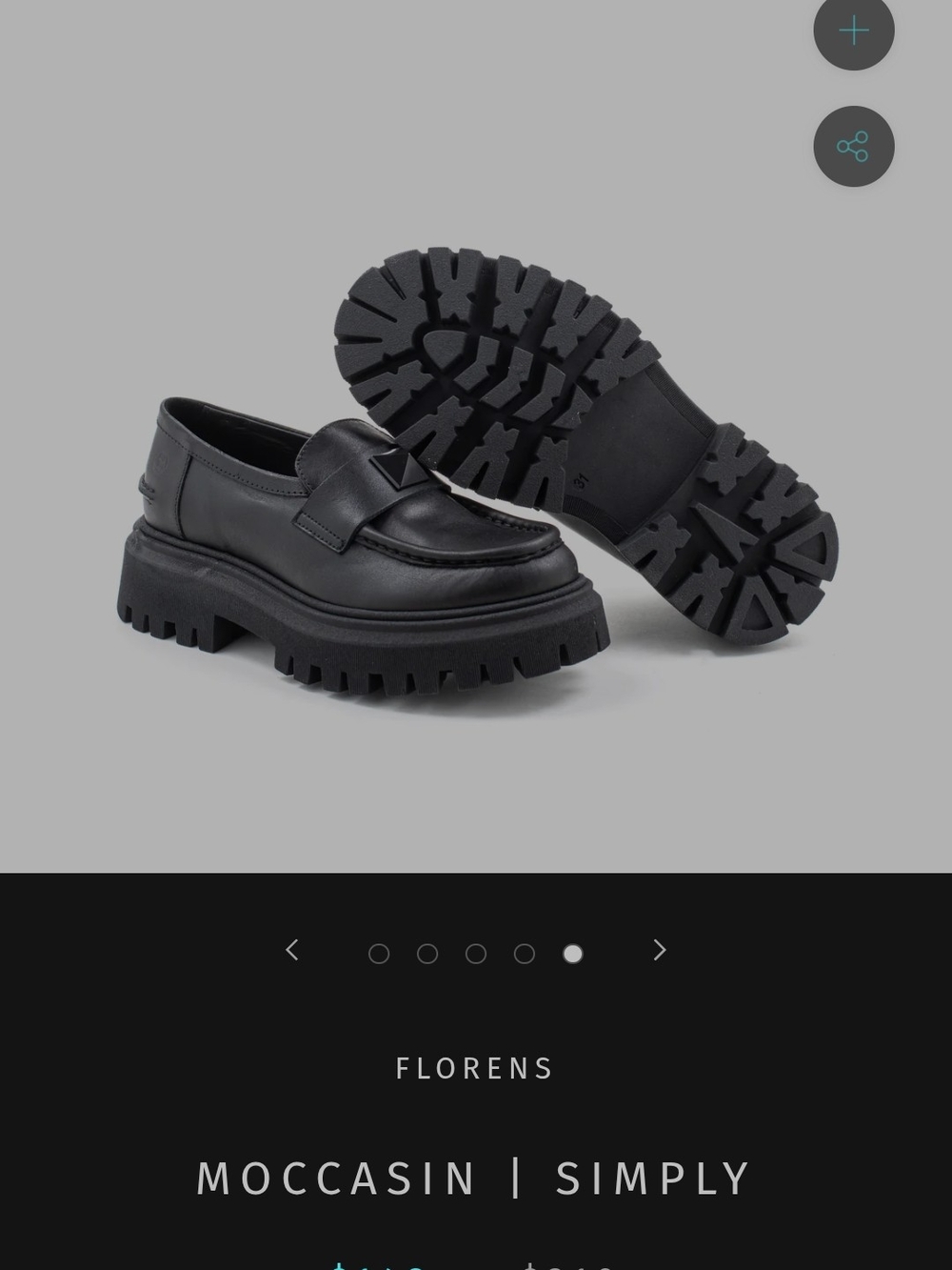 Black Chunky Lug Moccasin Loafers